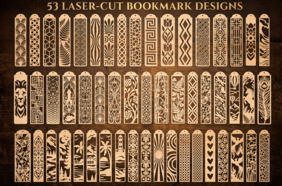 Download Decorative Bookmark, Laser Cut Template - Decor Collection