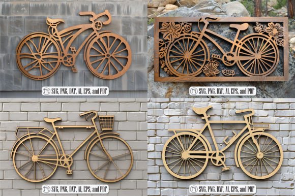 Download Laser-cut Wall Panel Bicycle SVG Bundle - Wall panel Collection