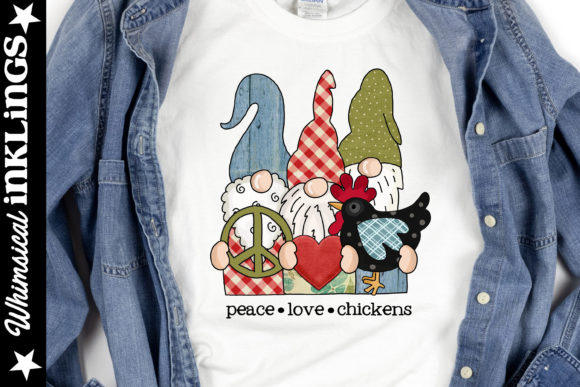 Download Peace Love Chickens Gnomes - Premium Resources