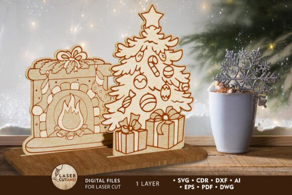 Download Christmas Decorative Stand Wood Cut File - Decor Collection