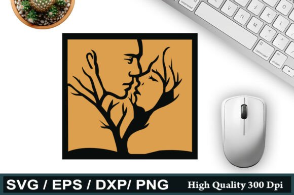 Download Tree Couple Acrylic Wall Decor SVG - Decor Collection