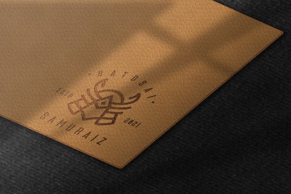 Download Embossed Leather Logo Mockup - Leather logo Collection