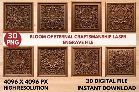 Download Bloom of Eternal Craftsmanship Laser Eng - Craftsmanship Collection
