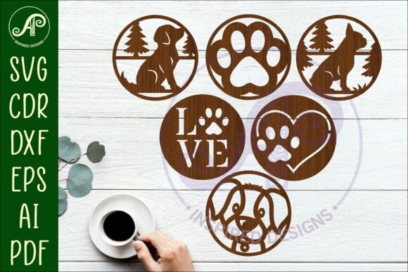 Download Dog Lovers Coasters, Laser Cut out 2 - Premium Resources