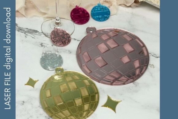 Download Disco Ball Decor Set SVG Laser File - Decor Collection