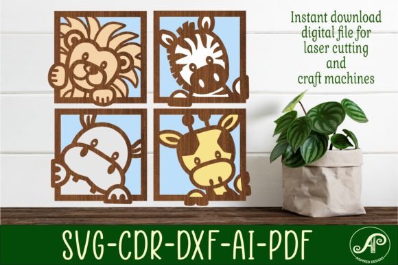 Download Safari Animal Wall Art SVG Laser Cut - Premium Resources