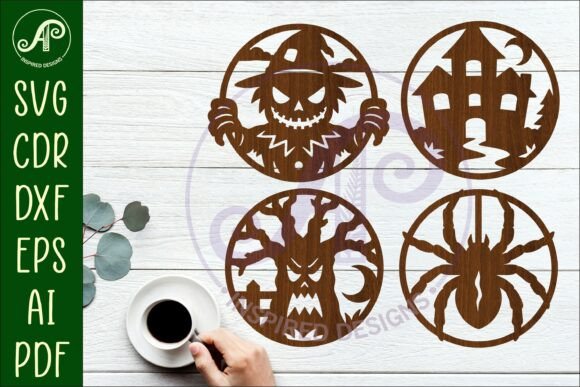 Download Halloween Coaster SVG Designs Set 3 - Premium Resources