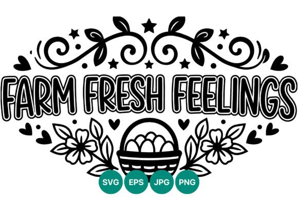 Download Farm Fresh Feelings Black White Vector - Premium Resources